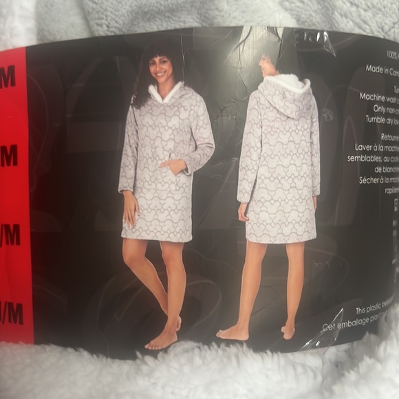 Disney robe lounger cozy hooded hoodie sweater fleece Sherpa Mickey ears cute - Picture 4 of 7